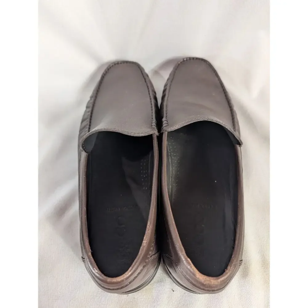 ECCO Lite Moc Classic Leather Moccasin Loafer Men’s Sz 47 13/13.5 US Cocoa Brown